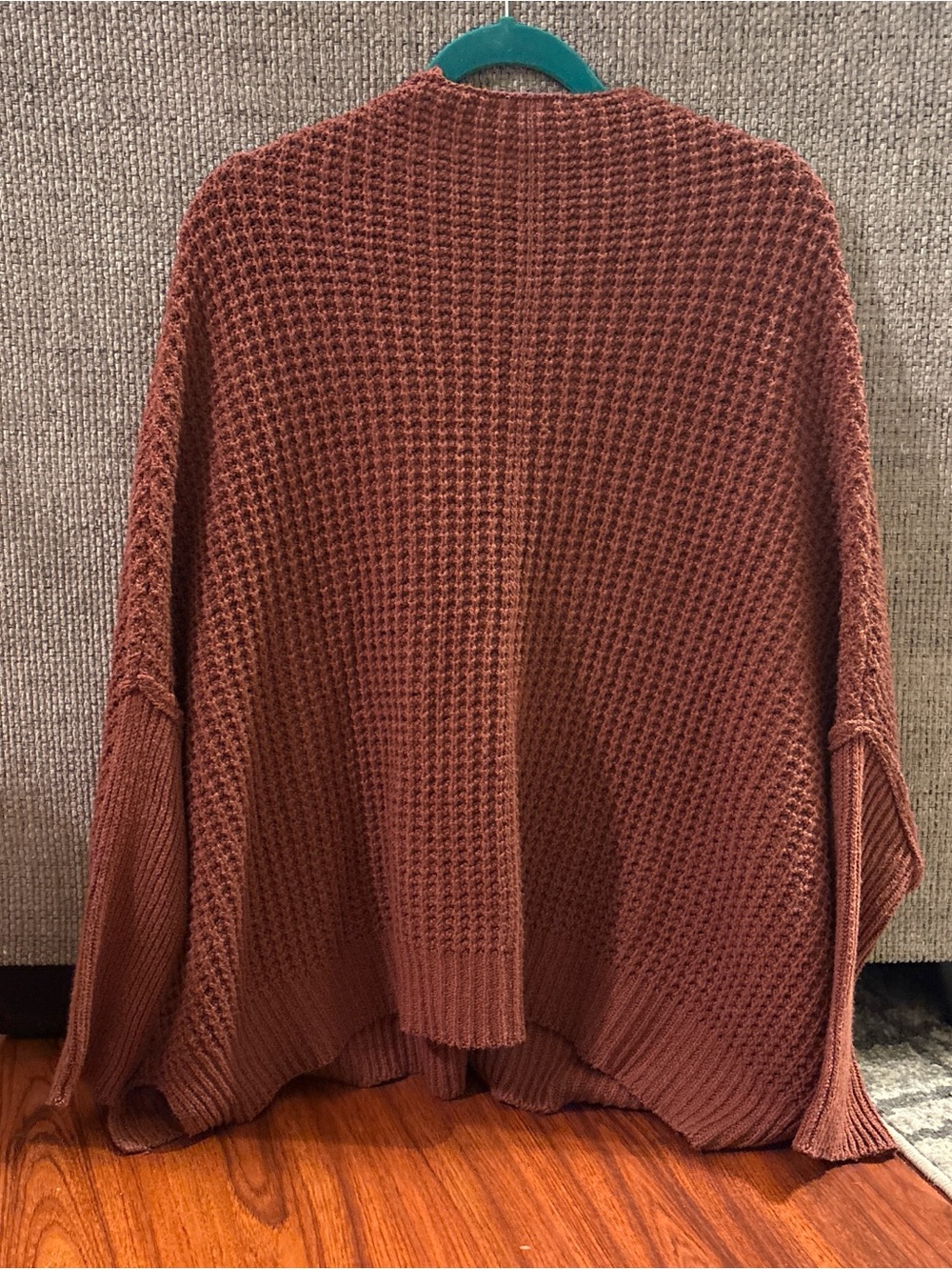 Knit Open-Front Cardigan in Rust - Picture 2 of 4